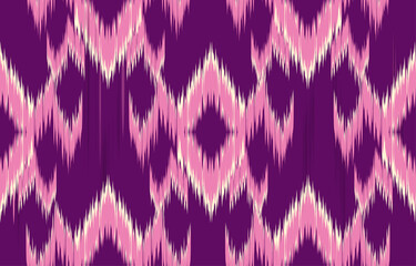 fabric ikat seamless pattern geometric ethnic traditional embroidery style.Design for background,carpet,mat,sarong,clothing,Vector illustration.