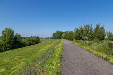 Beautiful landscape. View of Palava - Moravia - Czech Republic. Lake Musov and vineyards at sunset.