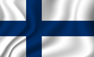 Obraz premium Flag of Finland. Finnish national symbol in official colors. Template icon. Abstract vector background