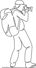 tourist taking pictures