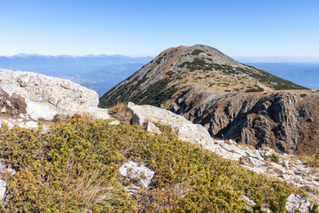 Fototapeta na wymiar Landscape of Pirin Mountain near Polezhan Peak, Bulgaria