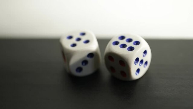 dice on a white background. Dice. Play. Casino. 