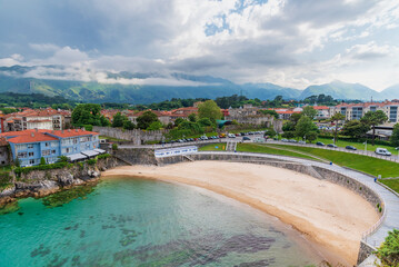 El Sablon beach, small cove in the town of Llanes, Asturias.