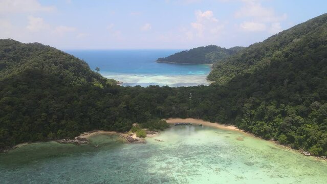 The aerial views of Surin Islands in Thailands