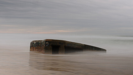 World War 2 bunker in the Pacific Ocean