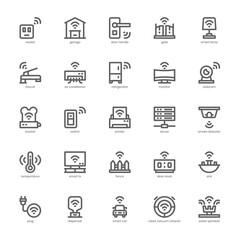 Smart Home Device icon pack for your website, mobile, presentation, and logo design. Smart Home Device icon outline design. Vector graphics illustration and editable stroke.