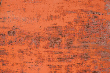 The texture is a rusty metallic orange painted surface with paint cracks and rust spots. background