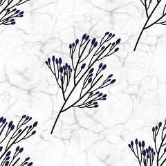 Branches seamless floral berries pattern for wrapping paper and print and fabrics and accessories and kids