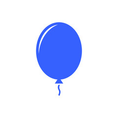 Celebration balloon blue silhouette icon clipart. Vector illustration vector balloon clipart or vector illustration or clipart

