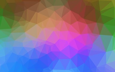 Obraz premium Light Multicolor, Rainbow vector shining triangular pattern.