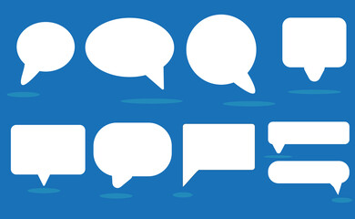 set of speech bubbles