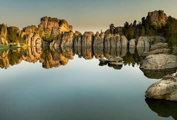 Sylvan Lake sunrise reflection