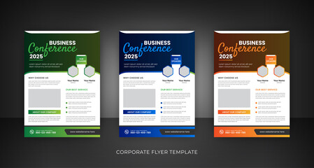Corporate business conference flyer template Design 