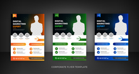 Corporate business conference flyer template Design 