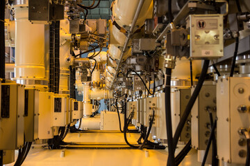 Complex gas-insulated switchgear inside Nuclear Power Plant