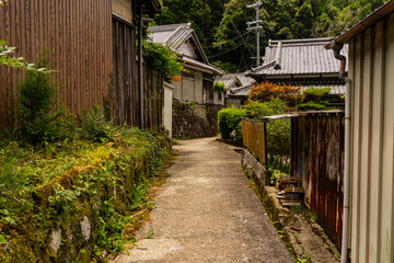 田舎の住宅地の路地 © planas