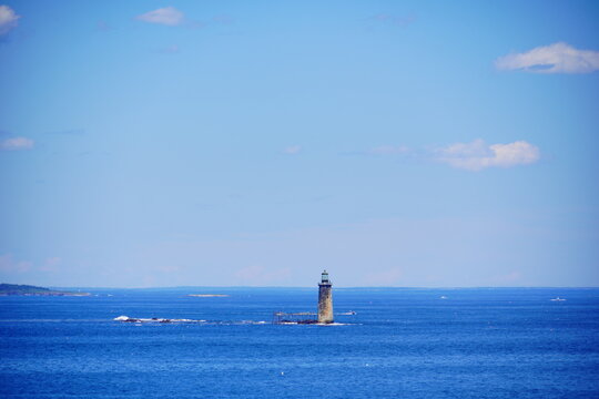 Atlantic Ocean Beach In The State Of Maine, USA	
