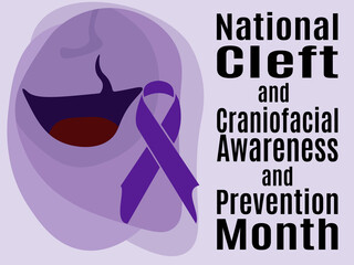 National Cleft and Craniofacial Awareness and Prevention Month, idea for a poster, banner, flyer or postcard on a medical theme