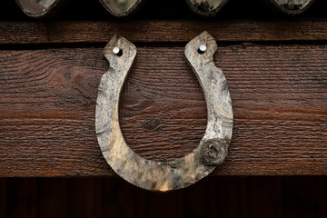 Horseshoe for good luck. Good luck symbol. Weighs a horseshoe