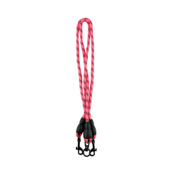  colored toy rope for playing tug-of-war with a dog 
 photo on a white background. for advertising and banners