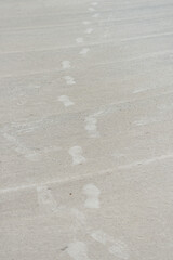 footprints on the sand