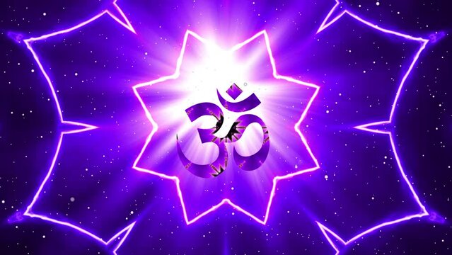 Om symbol background with added effects