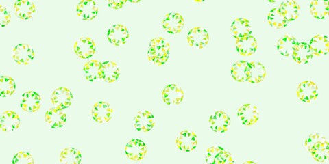 Light green, yellow vector backdrop with dots.