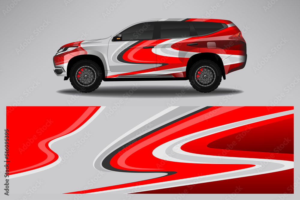 Sticker Car wrap decal design vector, custom livery race rally car vehicle sticker and tinting.