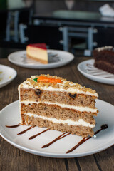 Delicious Carrot Cake with nice decoration