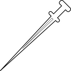 Long Sword Icon Vector Logo Template Illustration Design.eps