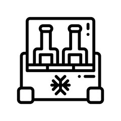 portable fridge style icon. vector illustration for graphic design, website, app