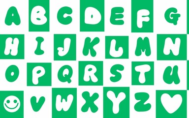 Fototapeta na wymiar School English alphabet pattern for kids and fabrics and wrapping paper and notebooks and packaging and hobbies
