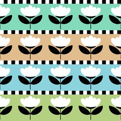 Simple floral seamless flower geometric abstract pattern for kids and fabrics and wrapping paper and linens and clothes