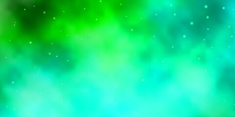 Light Green vector layout with bright stars.