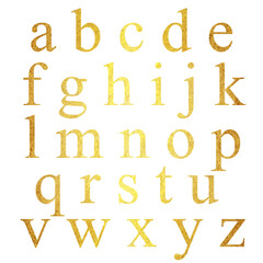 金色のアルファベット