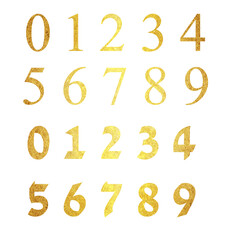 金色の数字のロゴ