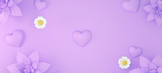 Mother's Day modern background with decor elements