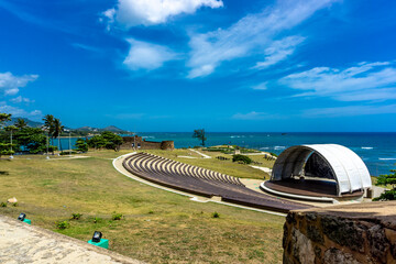 Ancient Columbian San Felipe Fort Bastion or Fortaleza de San Felipe in Puerto Plata built in 1577 - July 2022