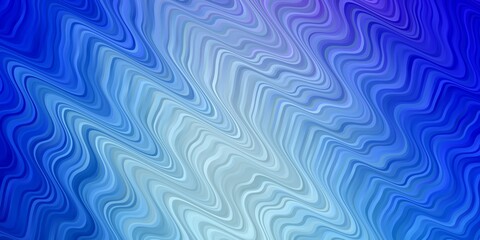 Light Pink, Blue vector background with bent lines.