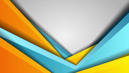 Blue orange corporate material abstract background