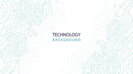 Technology circuit diagram concept. High tech circuit board connection system.Vector abstract technology on white background.