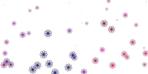 Light Purple, Pink vector natural artwork with flowers.
