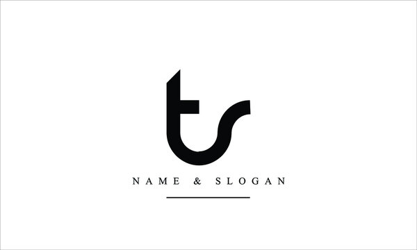 TS, ST, T, S abstract letters logo monogram