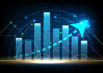 Finance stock market analysis business graph background image