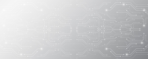 Grey white Abstract technology background, Hi tech digital connect, communication, high technology concept, science, technology background