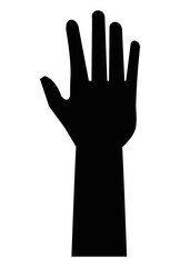 hand human open silhouette