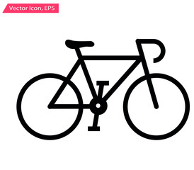 Bicycle icon. Vector icon. Simple flat symbol. Vector illustration eps