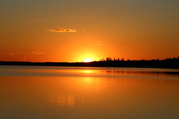Glow Of The Setting Sun, Elk Island National Park, Alberta