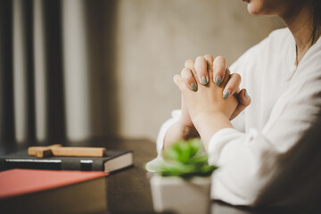A woman praying worship believe
