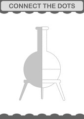 Connect the dots Florence Flask. Worksheet for kids
